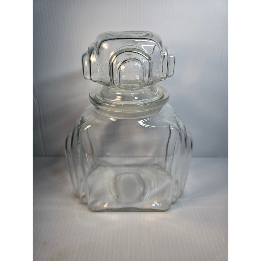 Art Deco, original candy jar from Daytona Beach Candy shop, Cira 1930's, clear